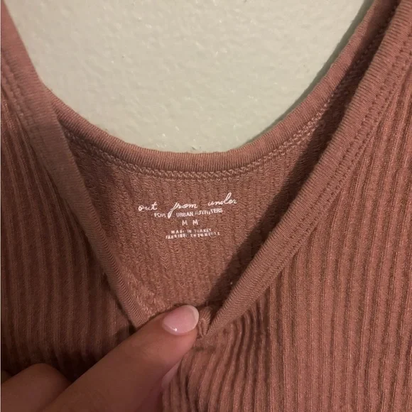 Urban Outfitters Rust Ribbed Crop Top - Picture 2 of 3